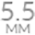 5.5mm Post Length Icon