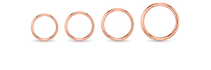 Rose Gold 316L Surgical Steel Septum Clicker Nose Ring Hoop