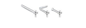 Cross 925 Sterling Silver Nose Ring Stud 22G