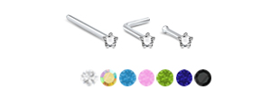 2mm Clawed Star Nose Stud 925 Sterling Silver Nose 22G