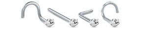 Saturn and Star Nose Stud 316L Surgical Steel 20G