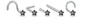 Antique Heirloom Flower Nose Stud 316L Surgical Steel 20G