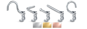 Heart Infinity Nose Hugger Stud 316L Surgical Steel 20G