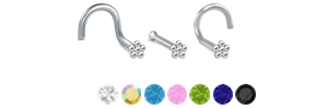 4mm Flower CZ Cluster Nose Ring 316L Surgical Steel