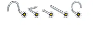 Daisy Flower Nose Stud 316L Surgical Steel 20G