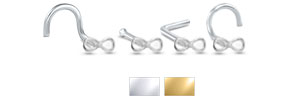 Infinity Nose Ring 14K Yellow or White Gold