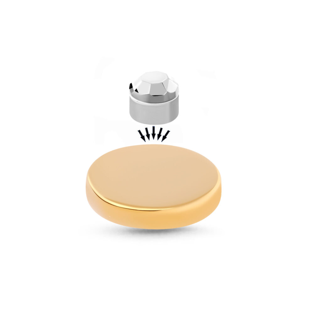 Magnetic Fake Non Piercing Nose Ear Monroe Stud Design with a Clear center stone