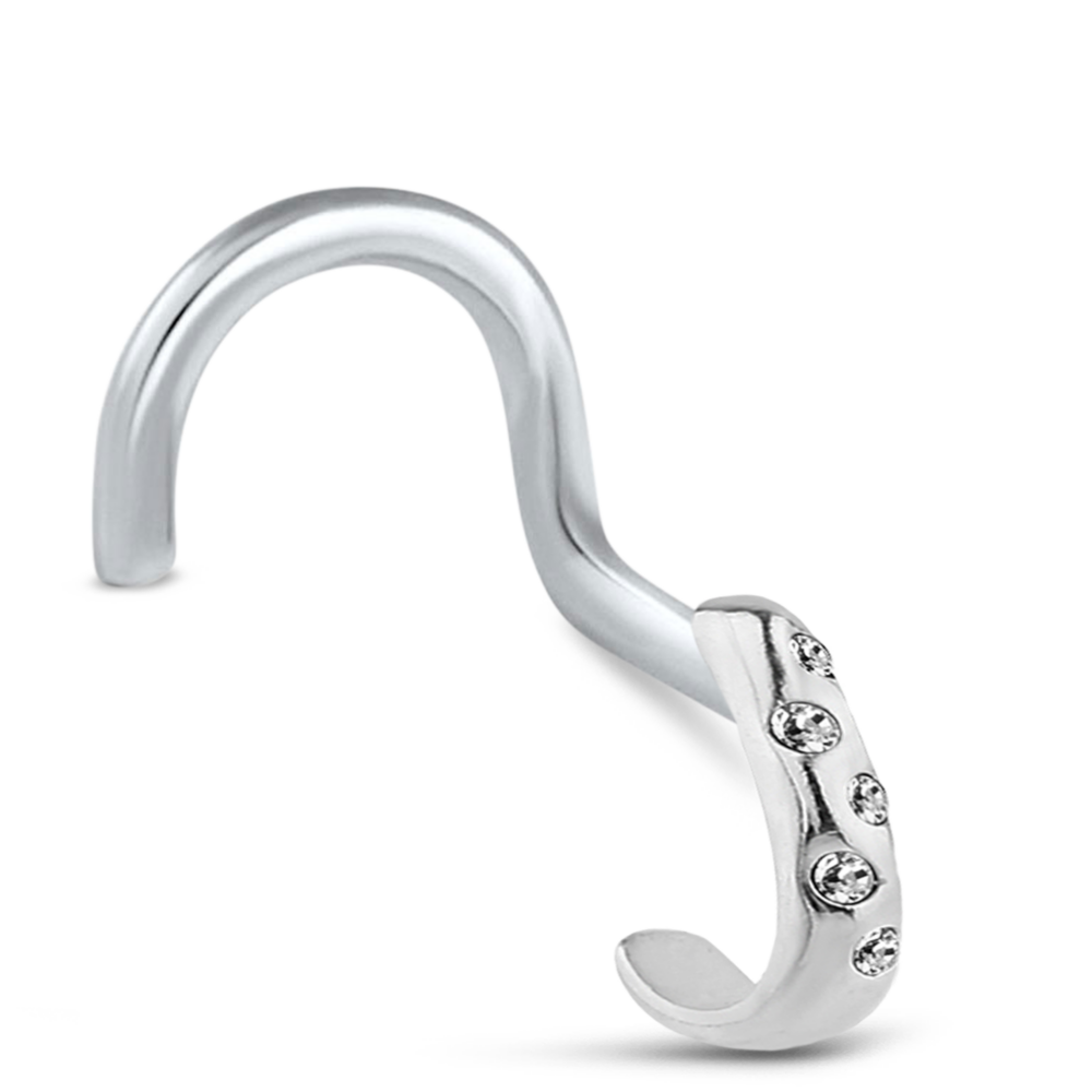 Sterling Silver five stone Nose Hugger