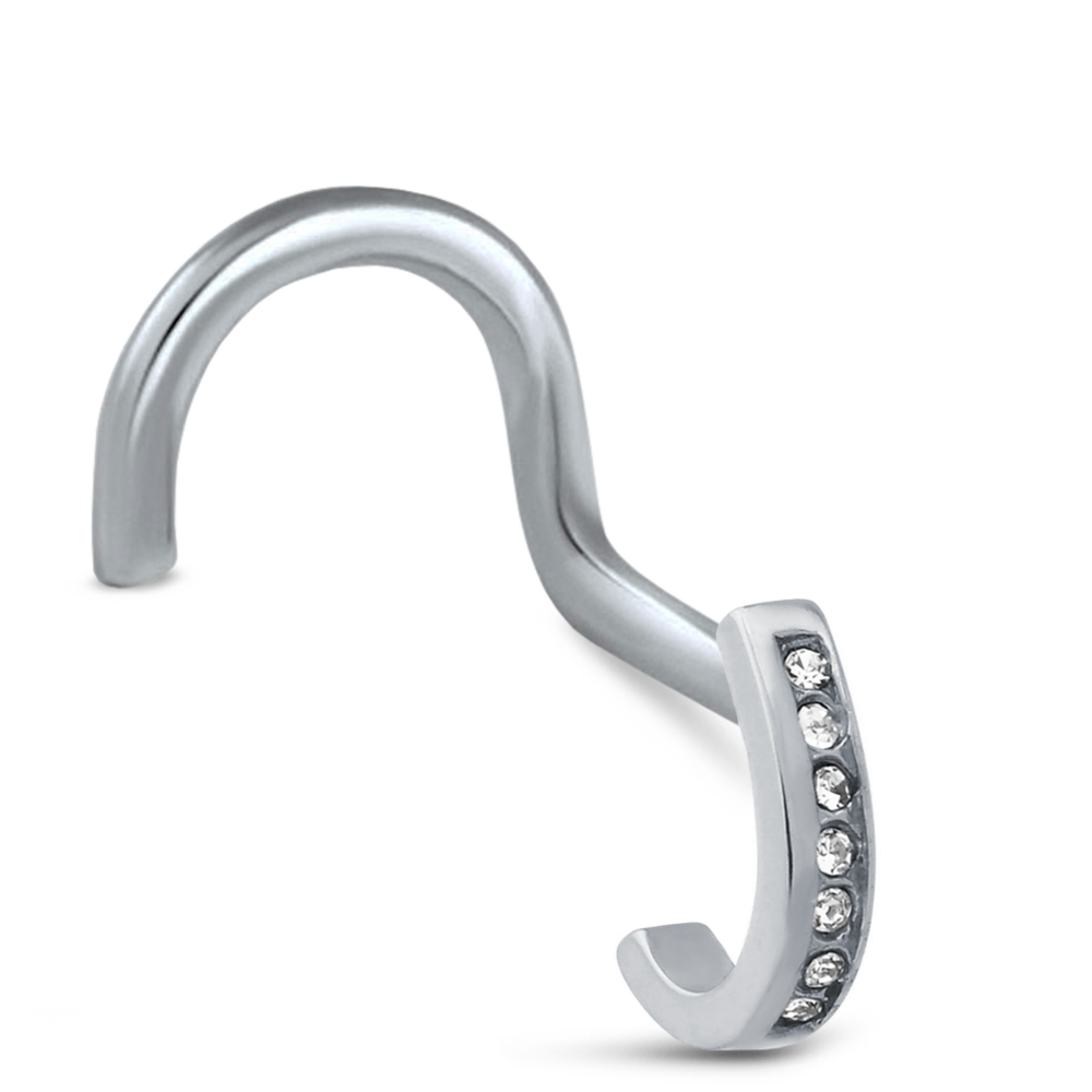 Surgical Steel 7 Stone Nose Hugger