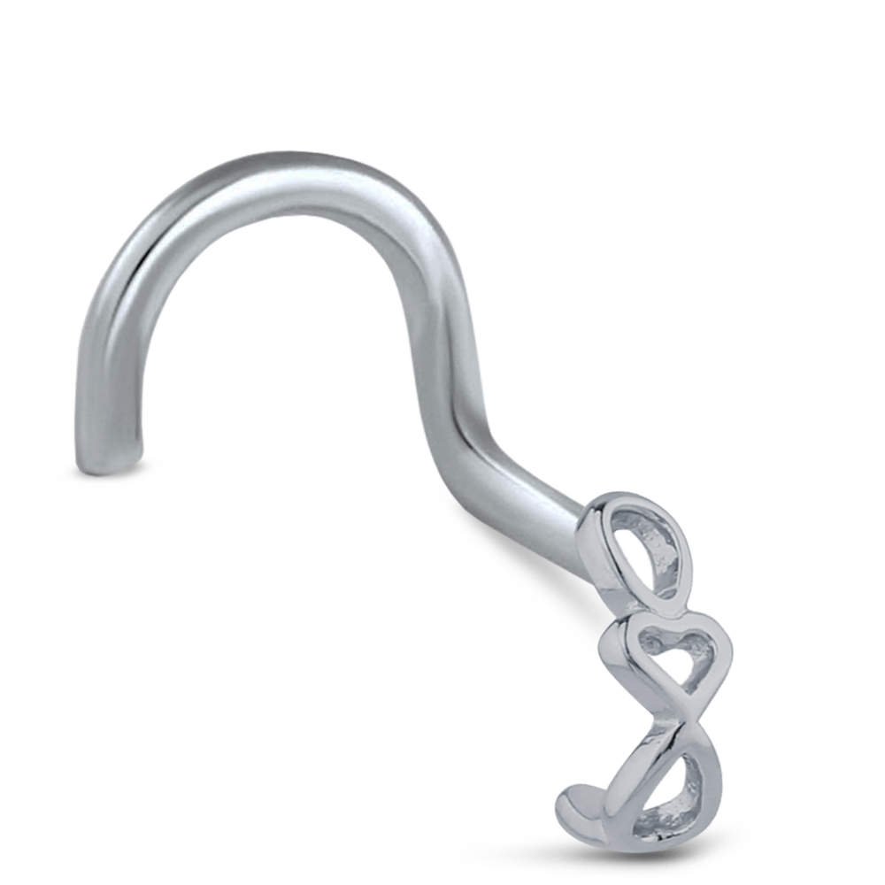 Surgical Steel Heart Chain Nose Hugger