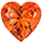 Orange Heart Stone