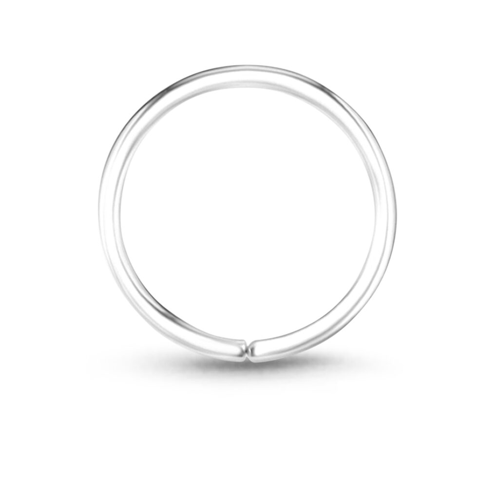 white gold seamless/continuous nose ring hoop