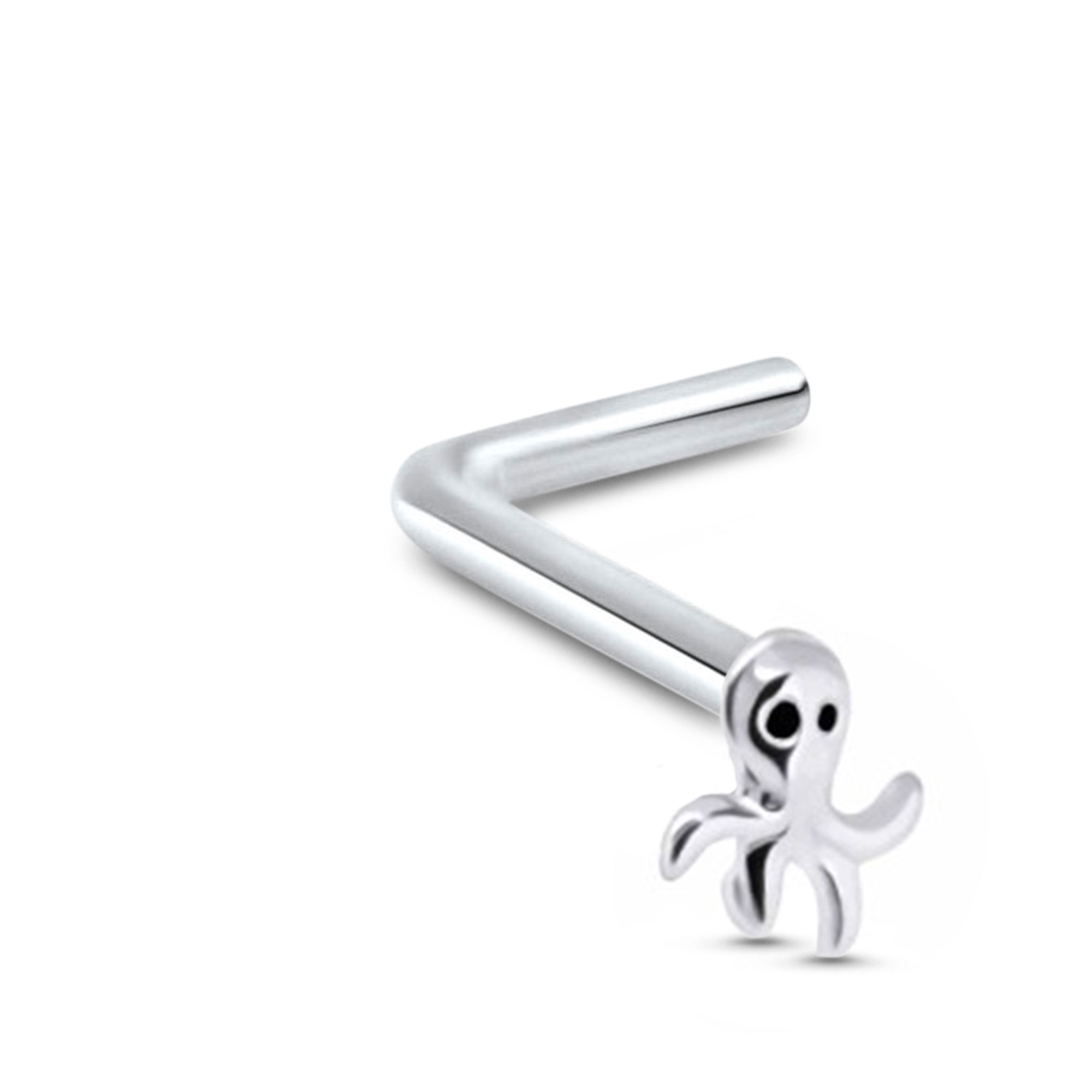 Octopus Nose Stud 925 Sterling Silver 22G