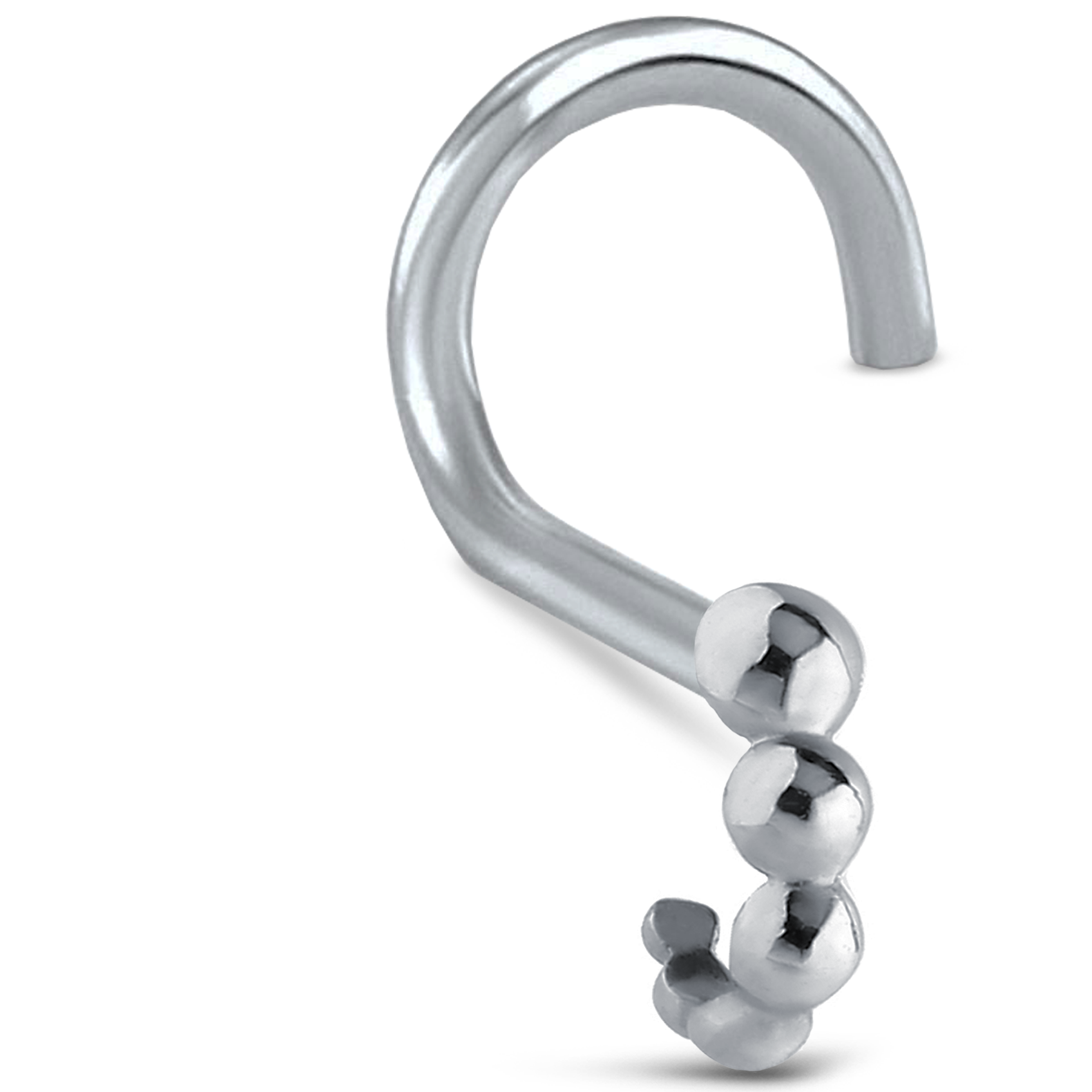 Round Bubble Nose Hugger 316L Surgical Steel 20G