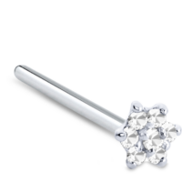White Gold Christina Flower Straight Featuring a 7 Stone Design