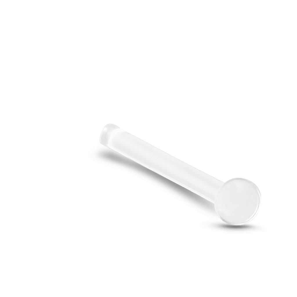 monofilament nose stud featuring a 2mm disc