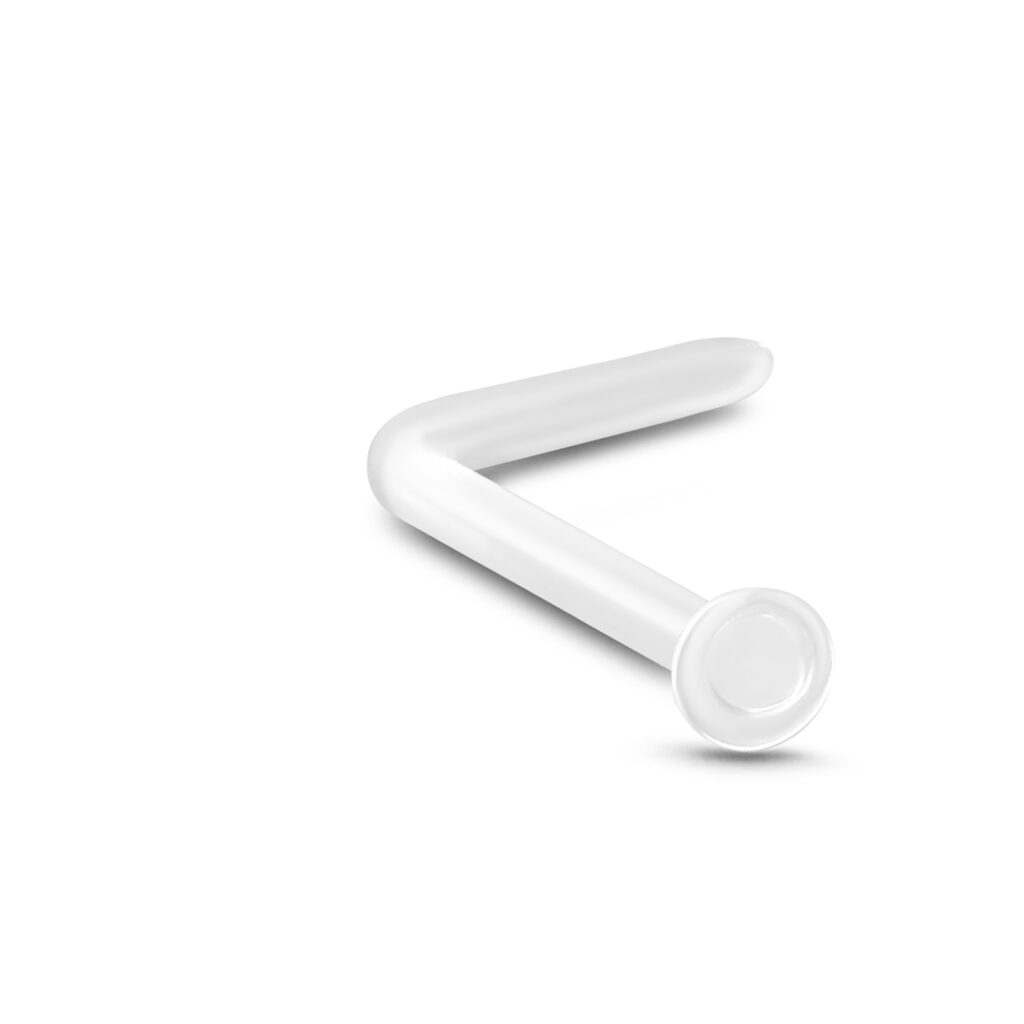 monofilament lbend nose stud featuring a 1.8mm disc