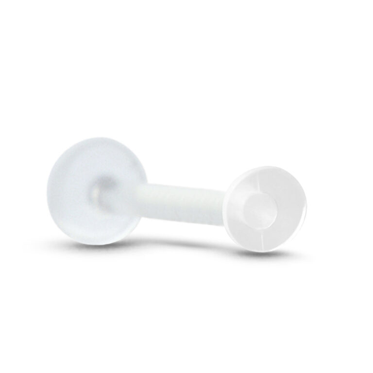 bioflex push pin labret stud featuring a disc design