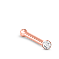 Sterling Silver Rose Gold Glued Bezel 1mm Stone Bone