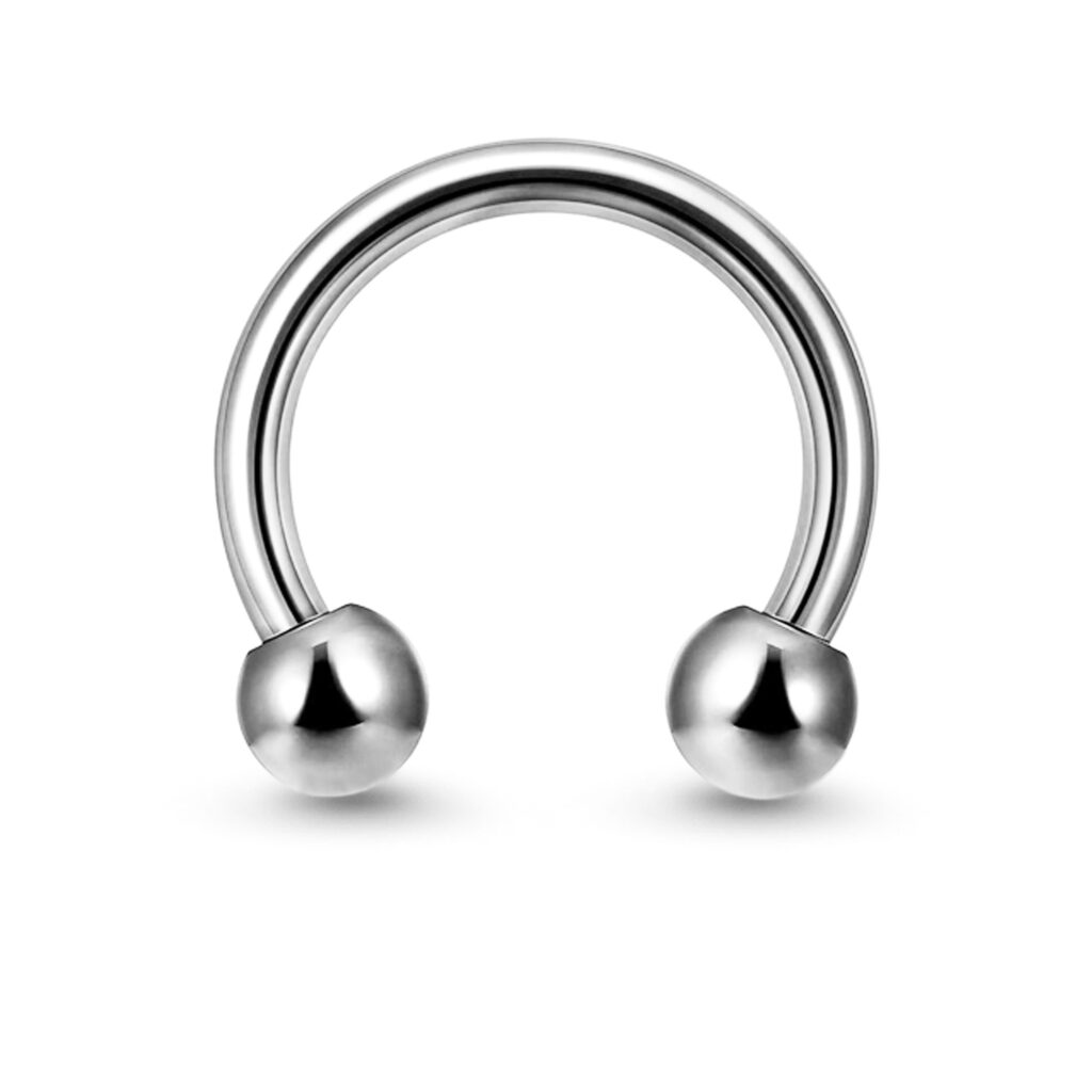 surgical steel curved horseshoe style nose ring hoop