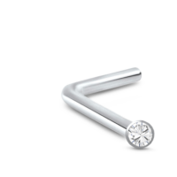 Sterling Silver Glued Bezel 1mm Stone L Bend