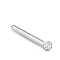 Sterling Silver Glued Bezel 1mm Stone 10mm Straight