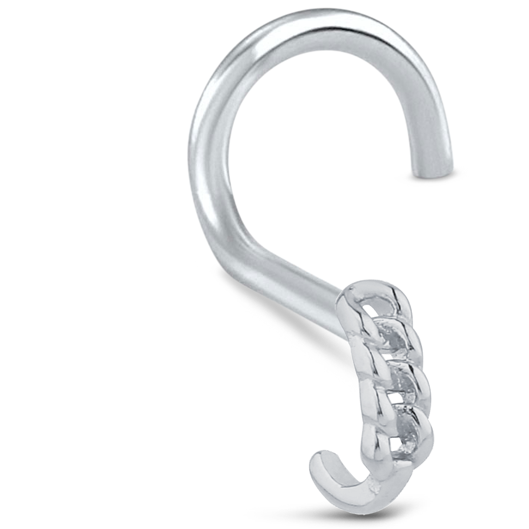 Chain Nose Hugger Stud 925 Sterling Silver