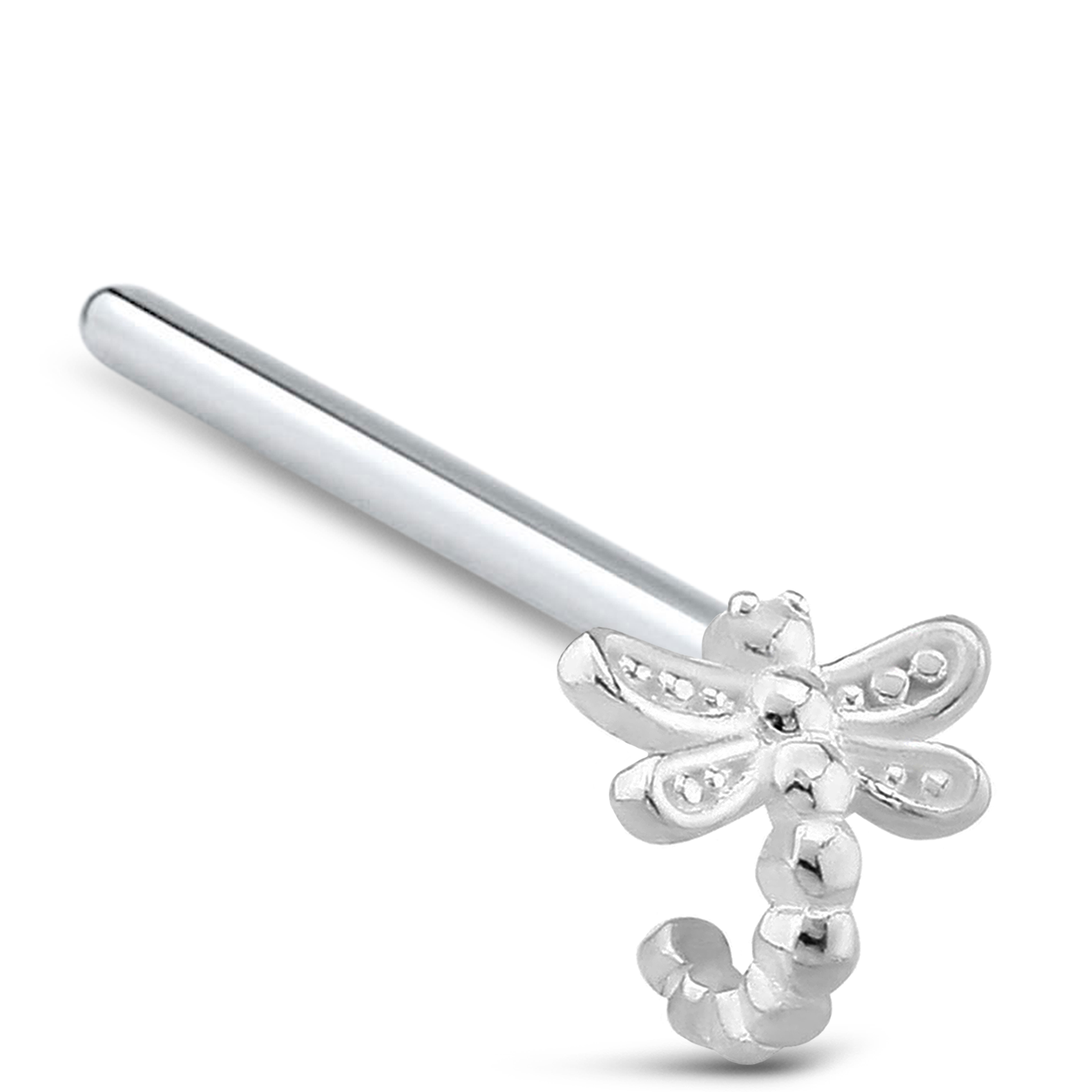 Dragonfly Nose Hugger Stud Ring 925 Sterling Silver