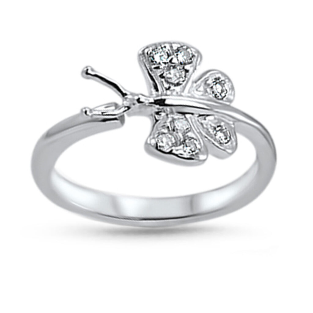 Sterling Silver Toe Ring Featuring a Butterfly Design