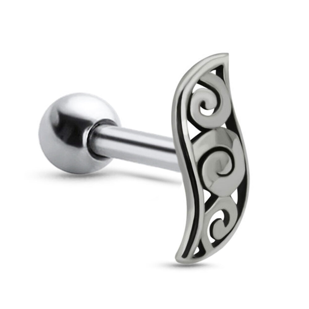 Tribal Ear Cartilage Earring Helix Tragus Stud 316L Surgical Steel 16G