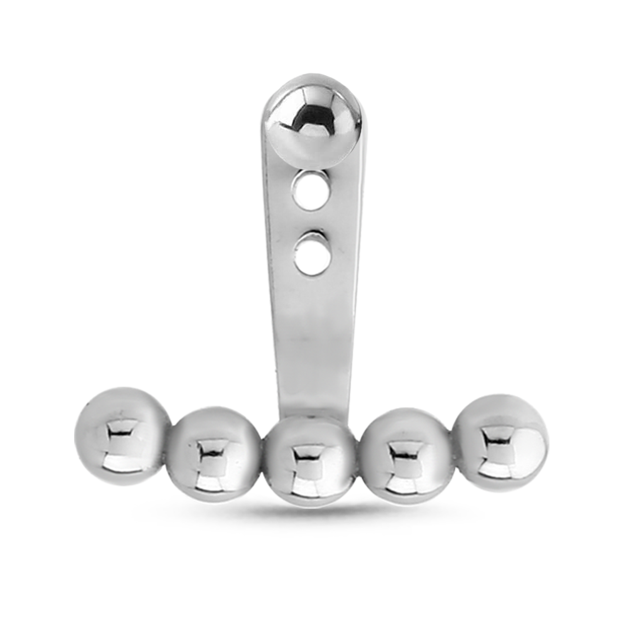 5 Ball Ear Jacket Earrings Cartilage Tragus Helix Labret 316L Surgical Steel