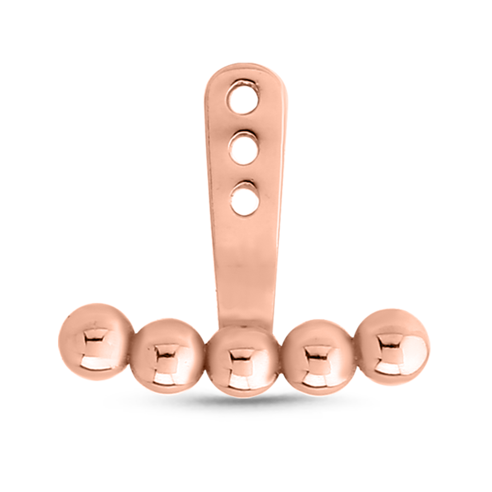 5 Ball Ear Jacket Earrings Cartilage Tragus Helix Labret 316L Surgical Steel