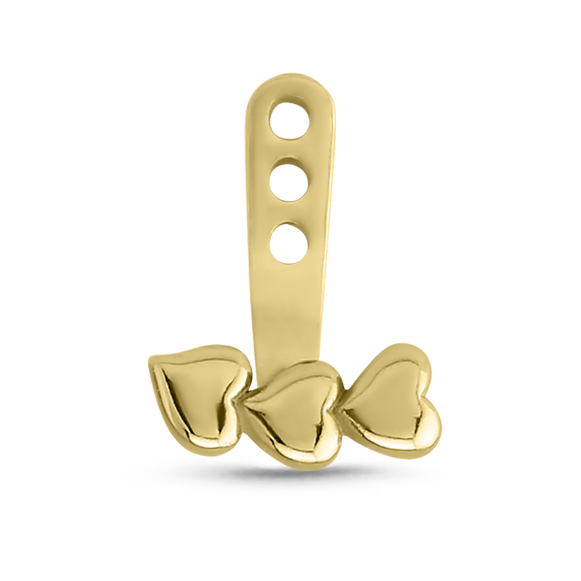 Hearts Ear Jacket Earrings Cartilage Tragus Helix Labret 316L Surgical Steel