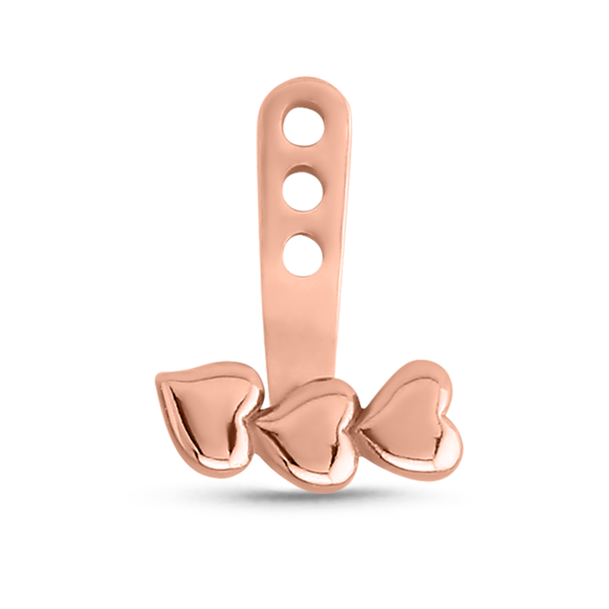 Hearts Ear Jacket Earrings Cartilage Tragus Helix Labret 316L Surgical Steel