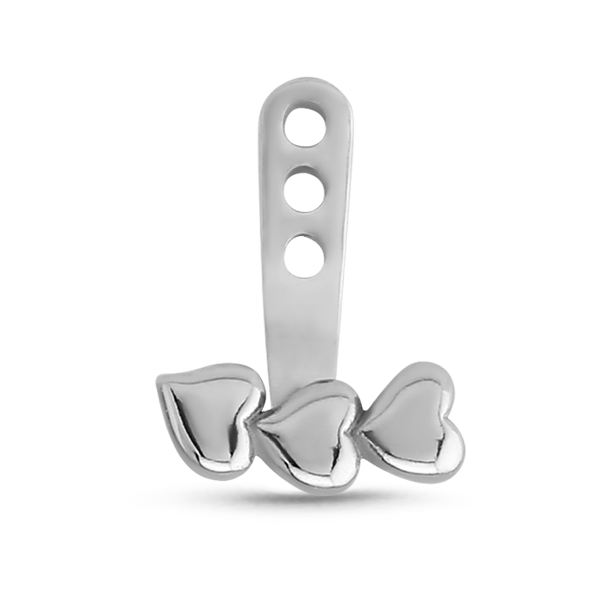 Hearts Ear Jacket Earrings Cartilage Tragus Helix Labret 316L Surgical Steel