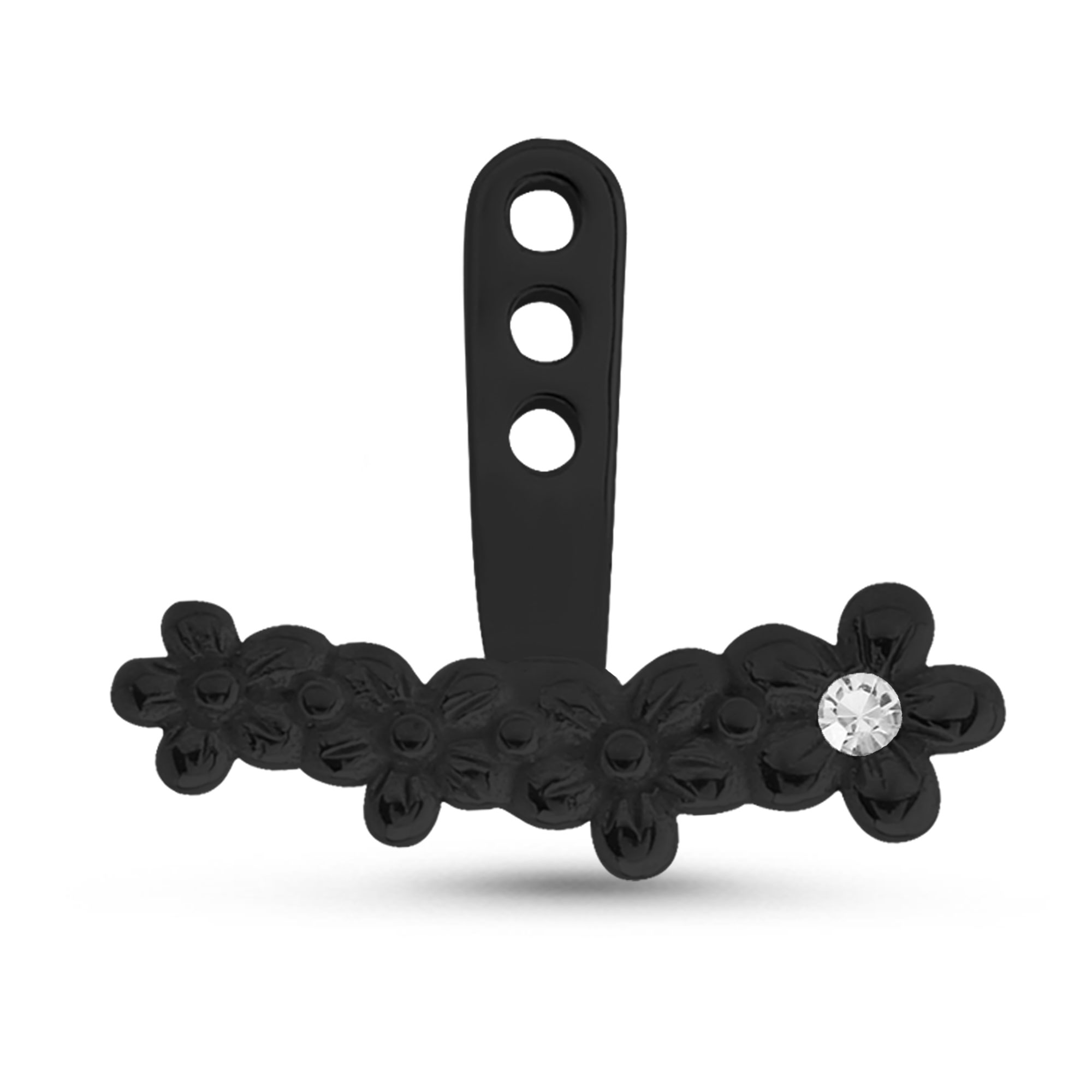 Flower Ear Jacket Earrings Cartilage Tragus Helix Labret 316L Surgical Steel