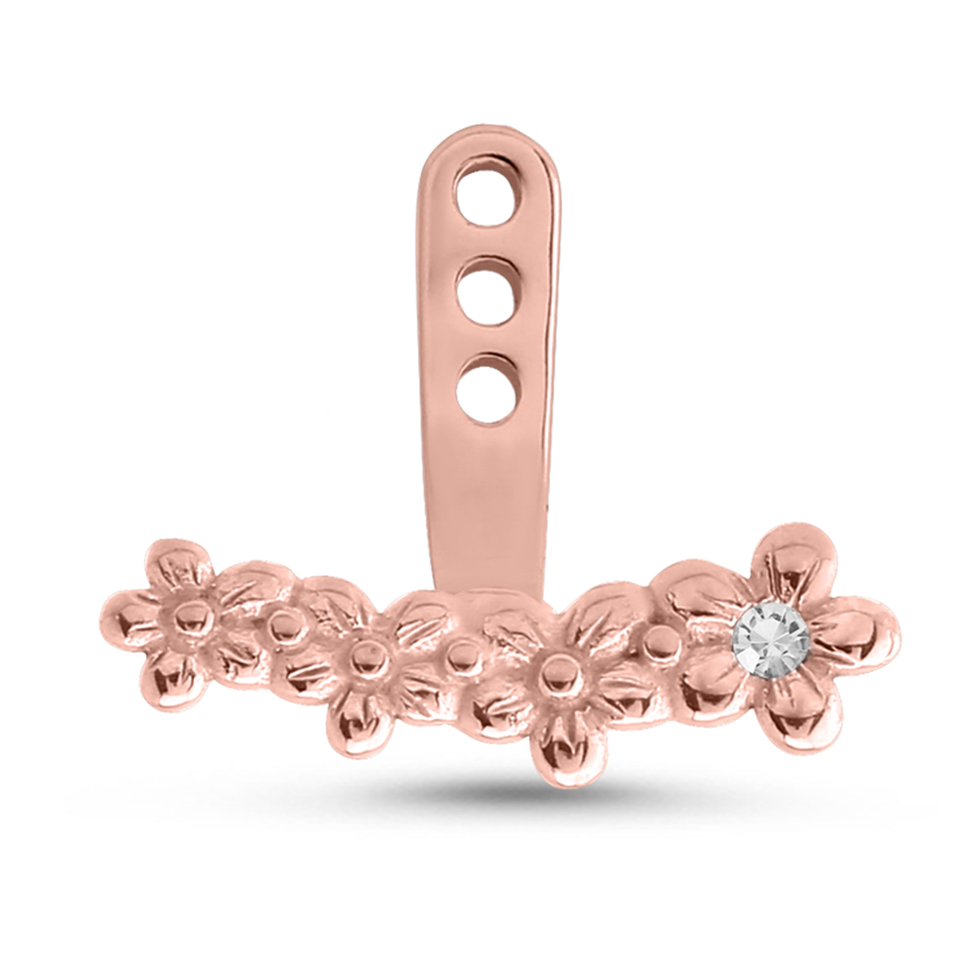 Flower Ear Jacket Earrings Cartilage Tragus Helix Labret 316L Surgical Steel