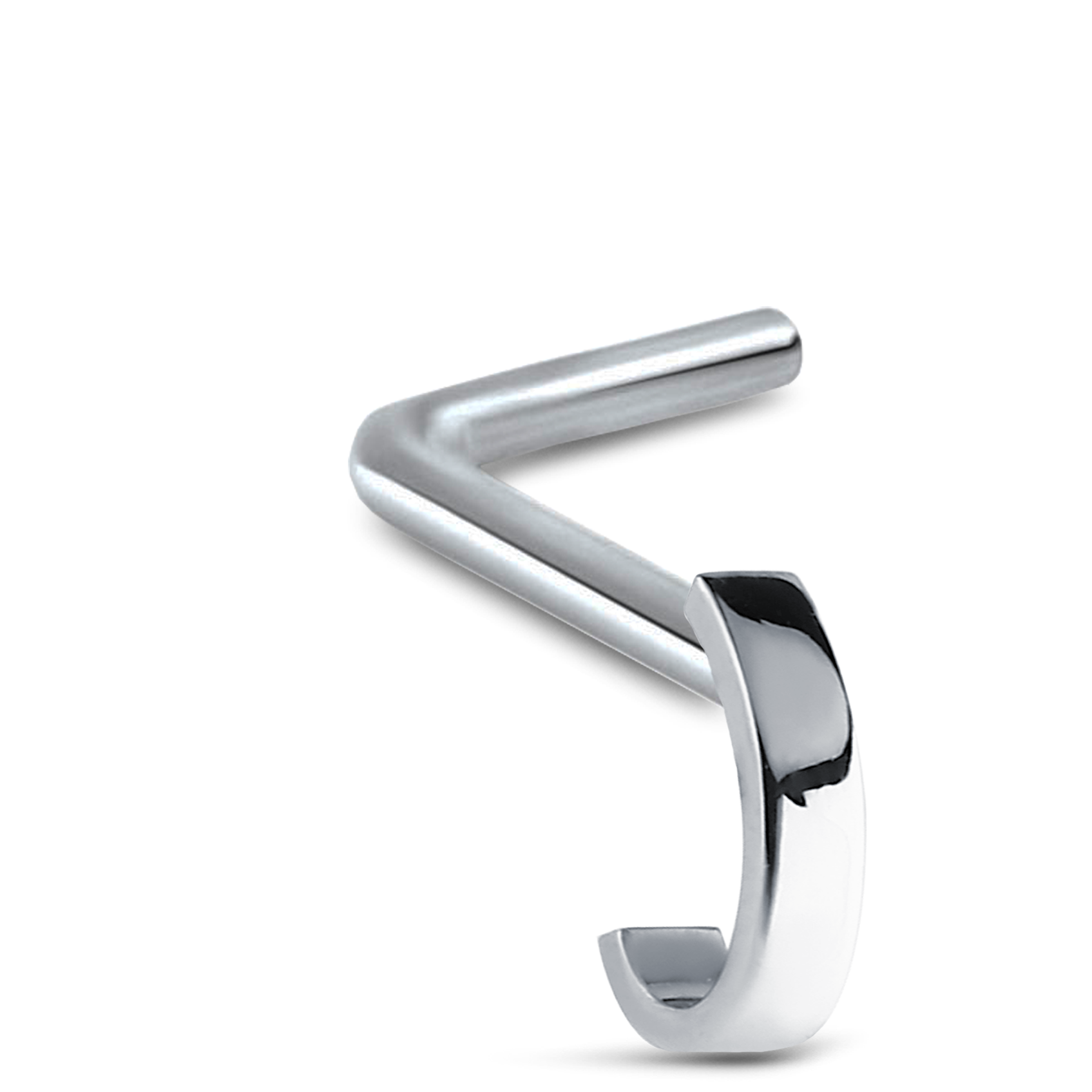 Plain Nose Hugger Stud 316L Surgical Steel 20G