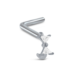 Surgical Steel Bow Nose Hugger L Bend
