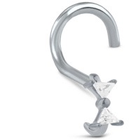 Surgical Steel Bow Nose Hugger Left Nose Screw