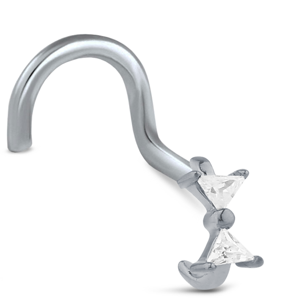 Surgical Steel Bow Nose Hugger Right Nose Screw
