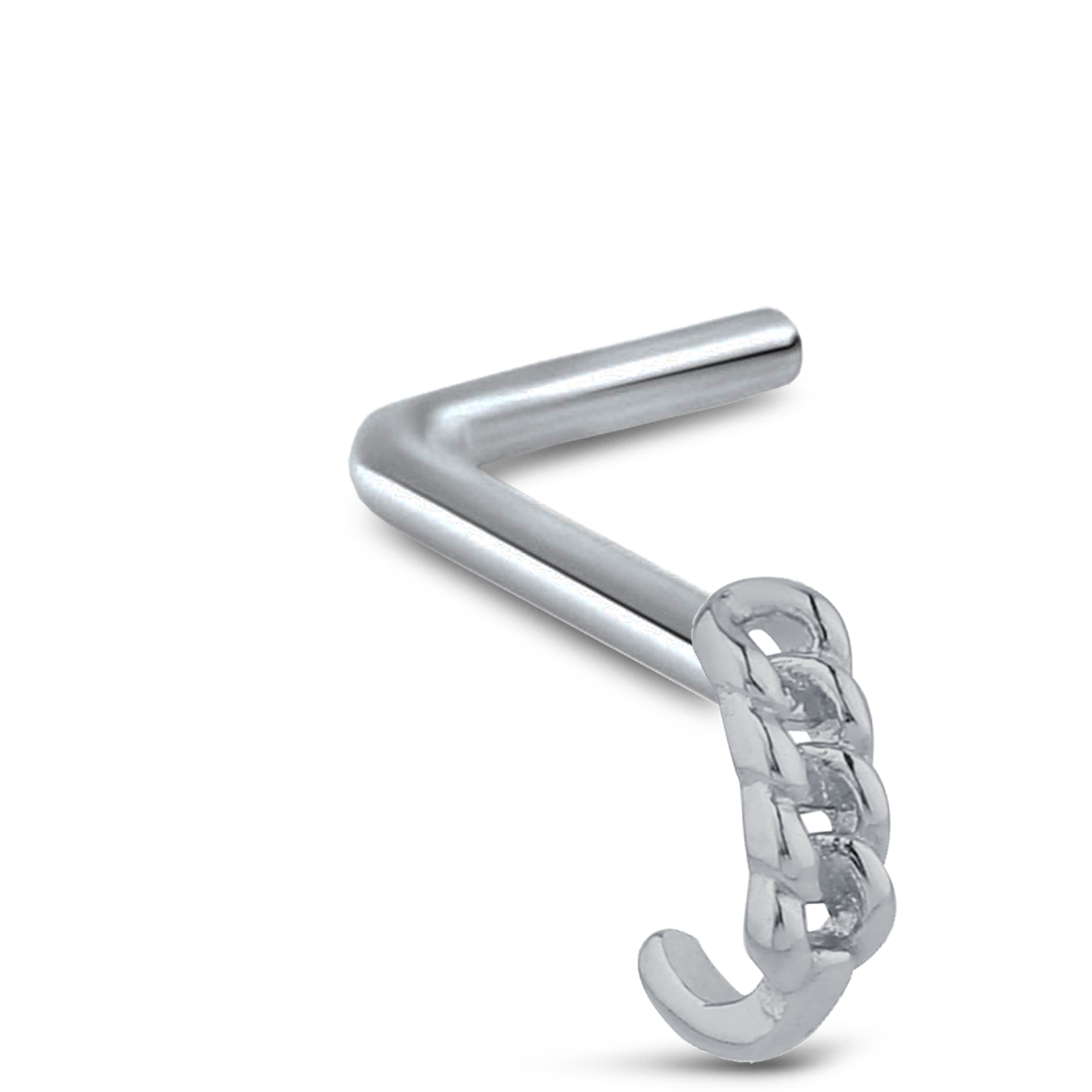 Chain Nose Hugger Stud Ring 316L Surgical Steel 20G