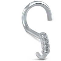 Surgical Steel Chain Nose Hugger Left Nose Screw