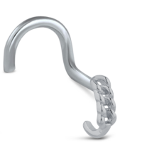 Surgical Steel Chain Nose Hugger Right Nose Screw