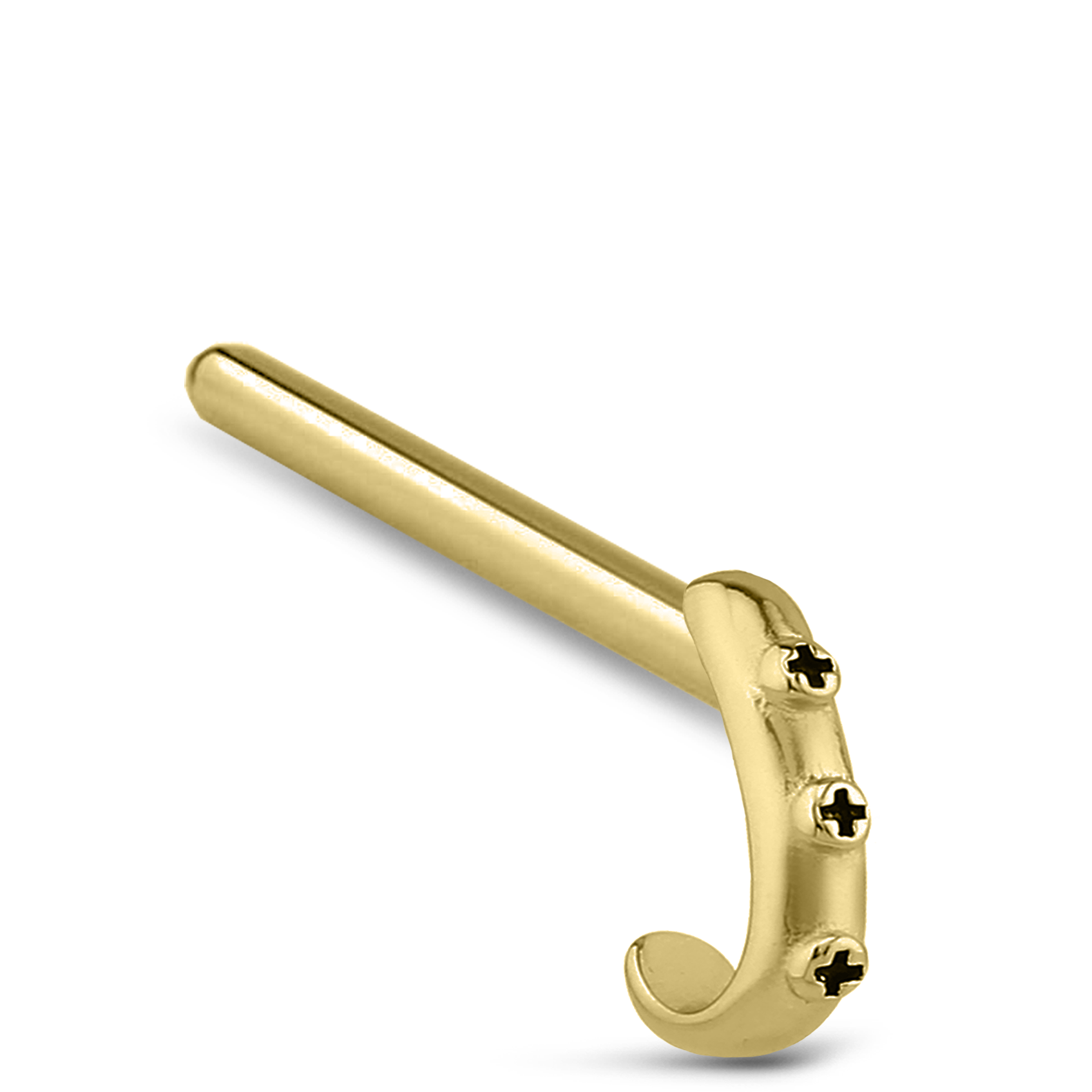 Cross Nose Hugger Stud Ring 316L Surgical Steel