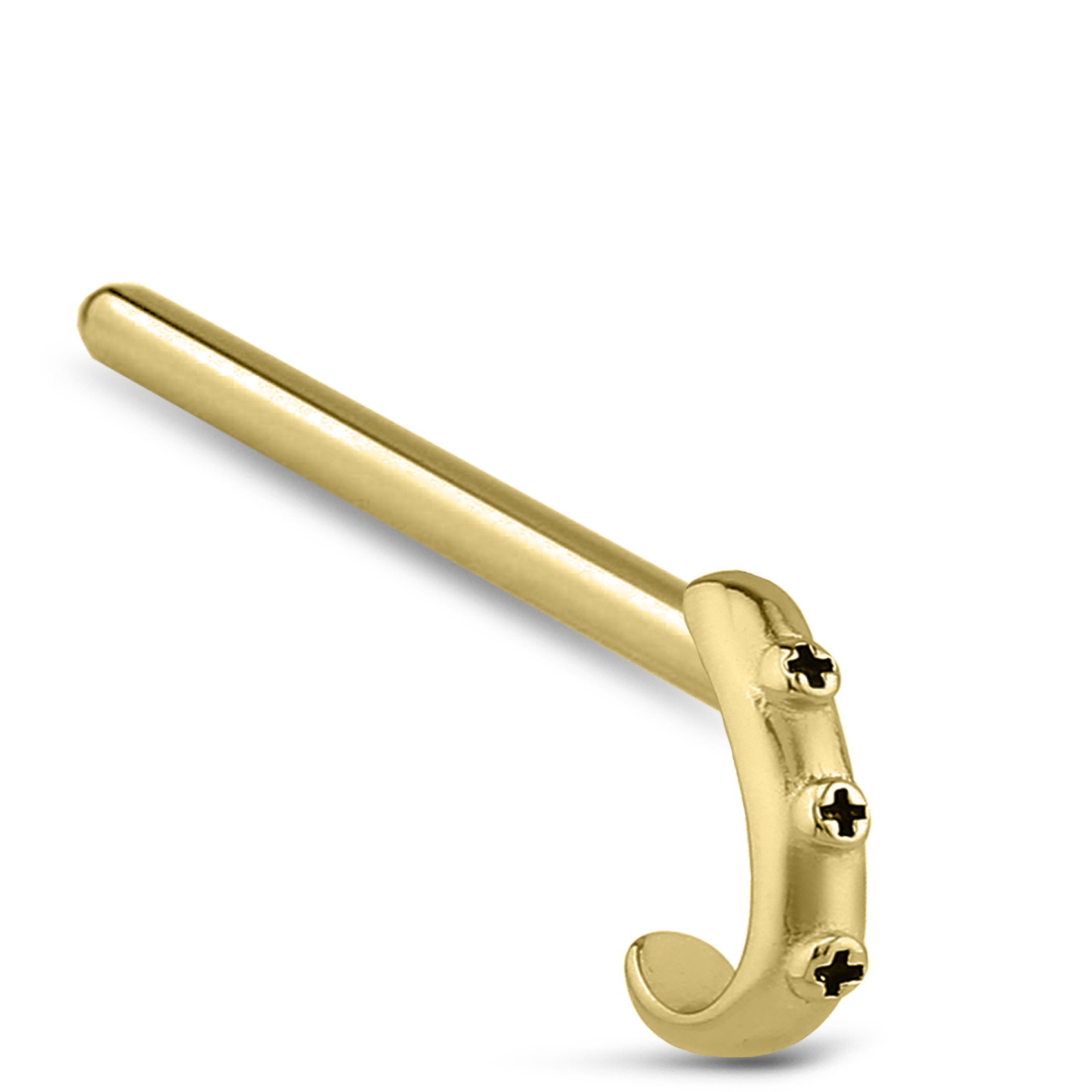 Cross Nose Hugger Stud Ring 316L Surgical Steel