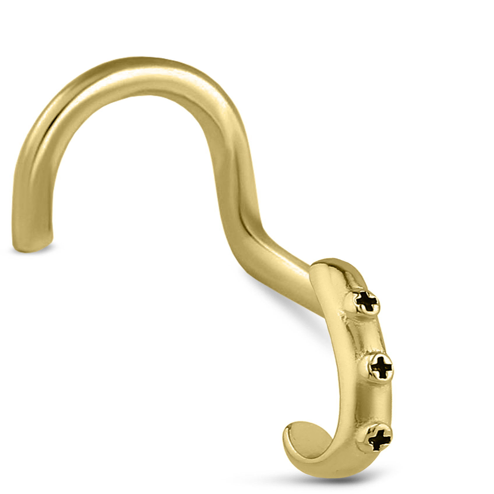 Cross Nose Hugger Stud Ring 316L Surgical Steel