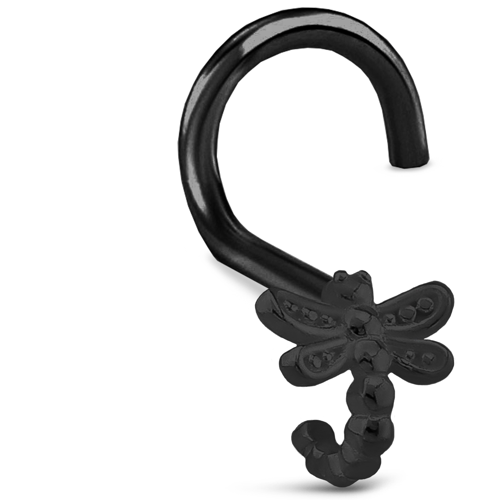 Dragonfly Nose Hugger Stud Ring 316L Surgical Steel 20G