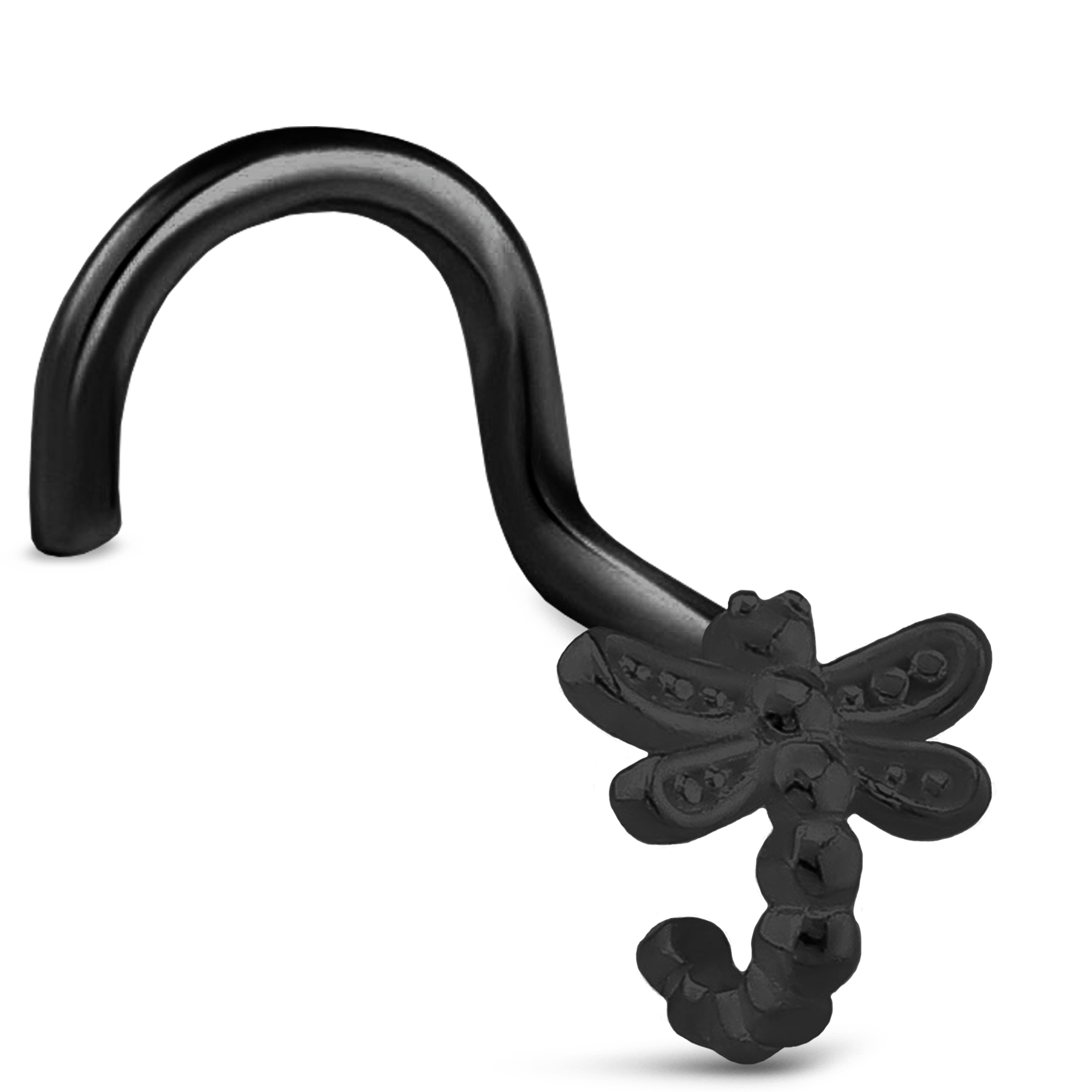 Dragonfly Nose Hugger Stud Ring 316L Surgical Steel 20G