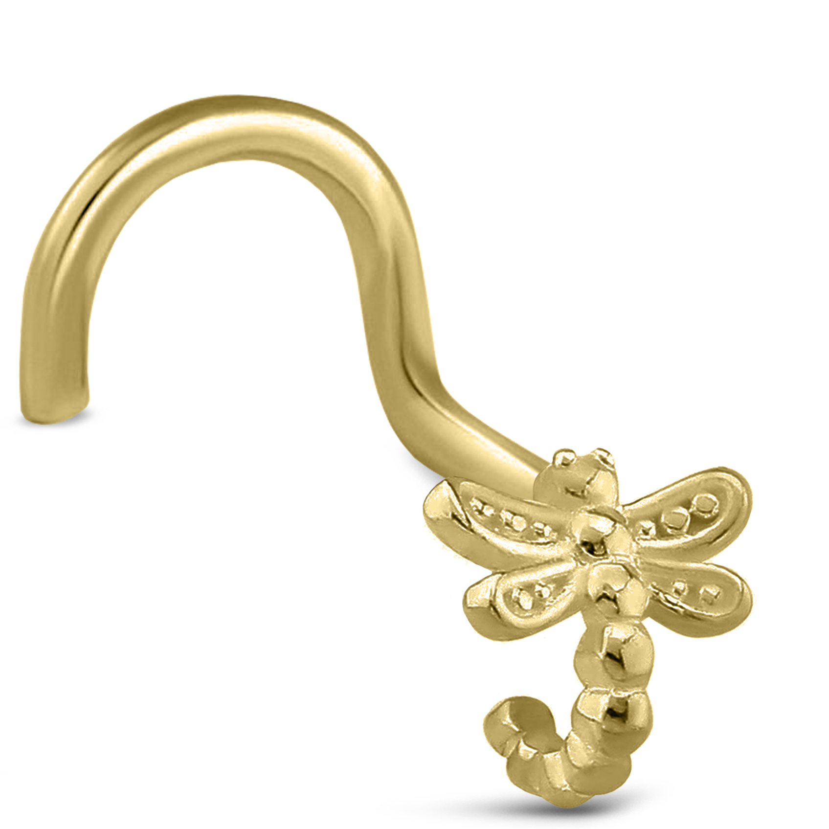 Dragonfly Nose Hugger Stud Ring 316L Surgical Steel 20G